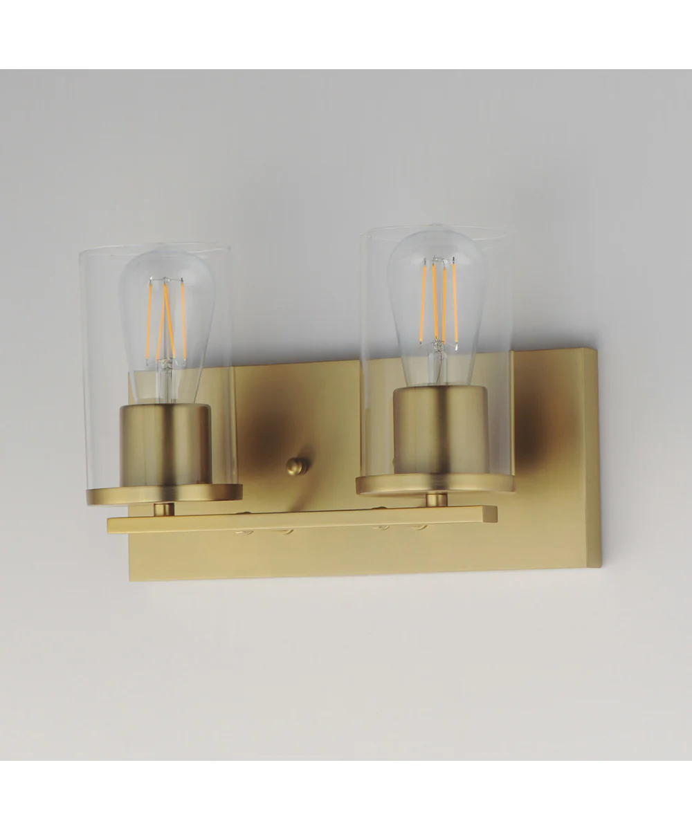 Lateral 2-Light Bath Vanity Satin Brass - Image 2