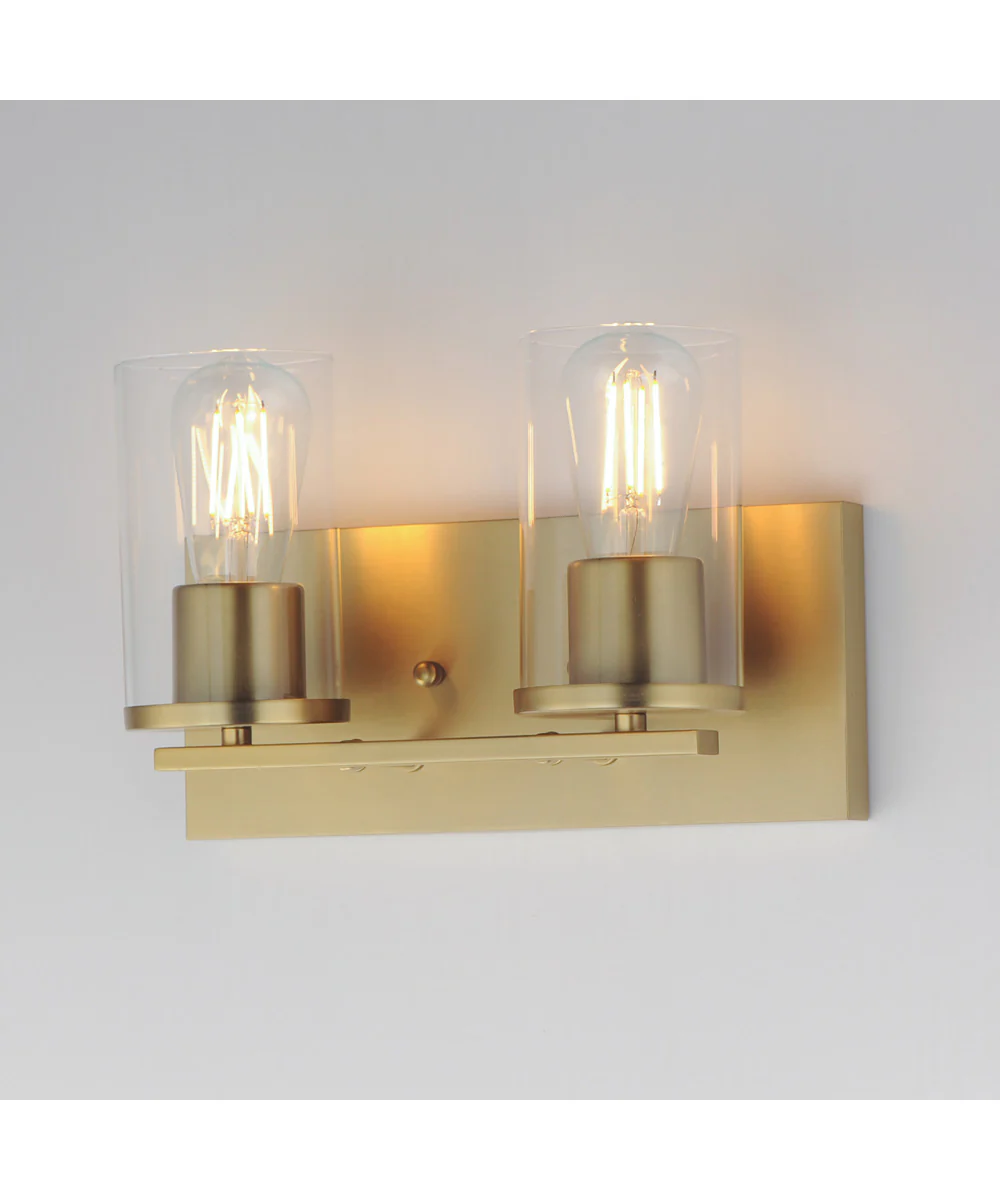 Lateral 2-Light Bath Vanity Satin Brass - Image 3