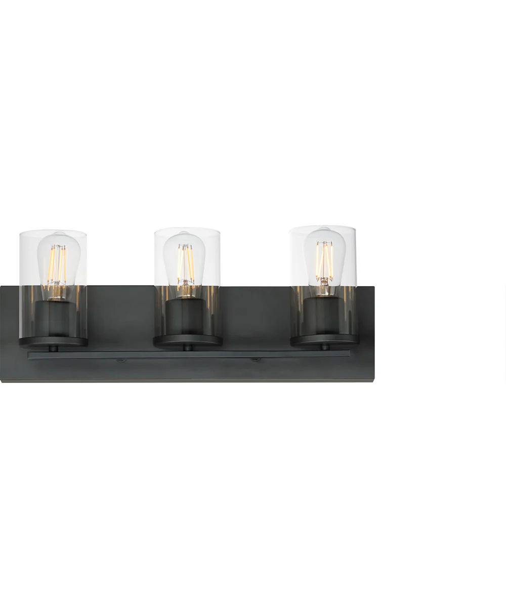 Lateral 3-Light Bath Vanity Black