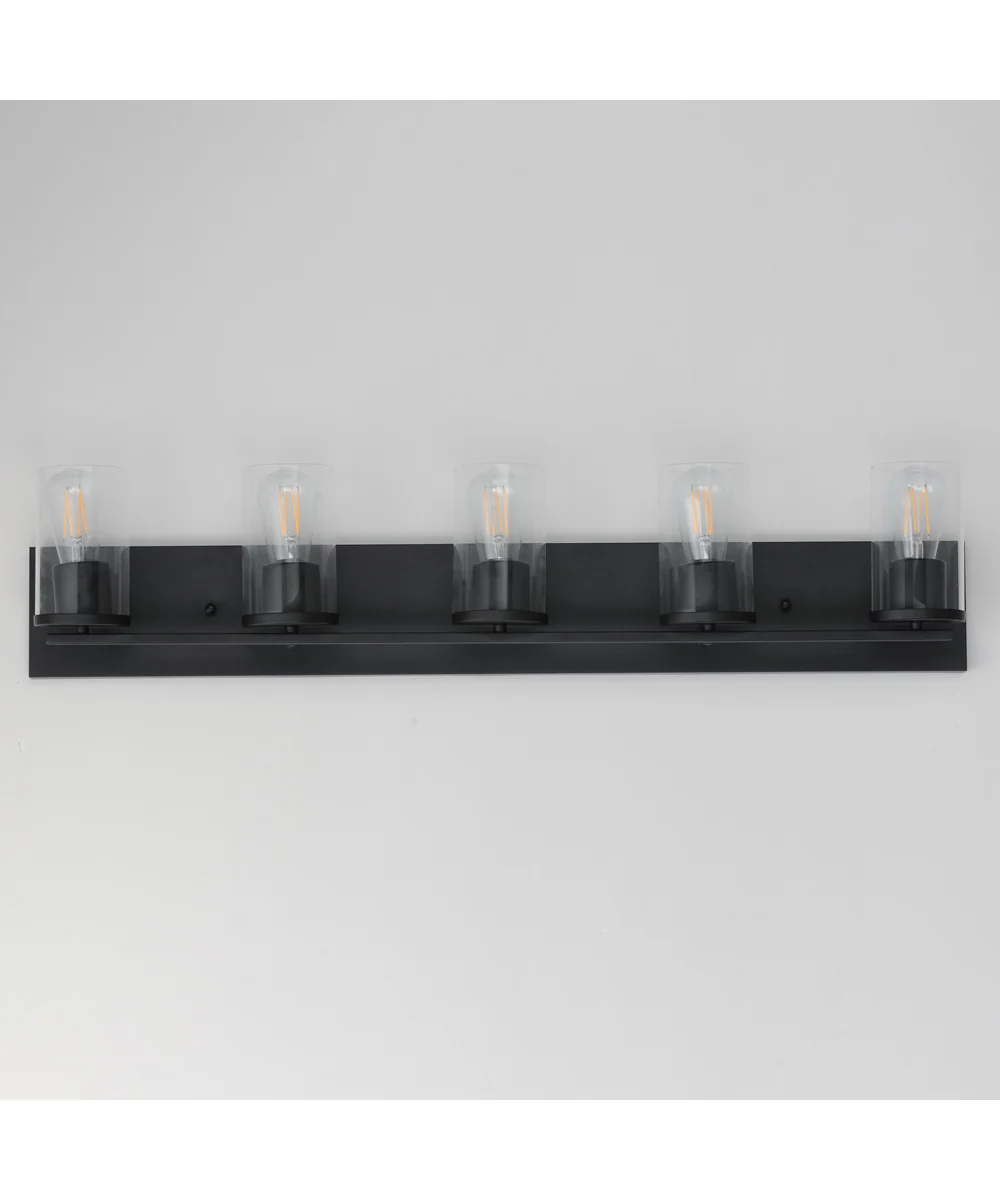 Lateral 5-Light Bath Vanity Black - Image 2