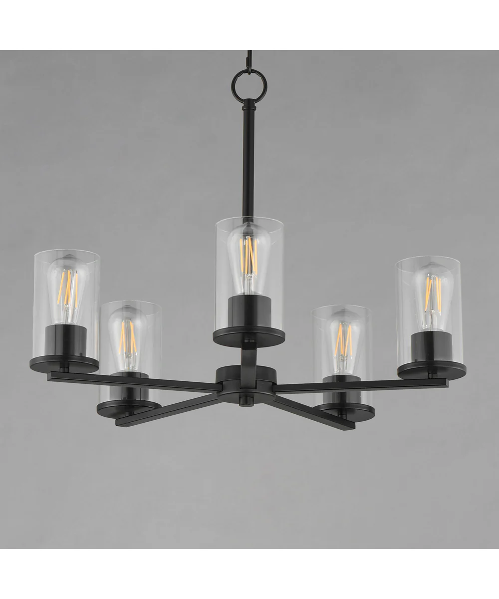 Lateral 5-Light Chandelier Black - Image 2