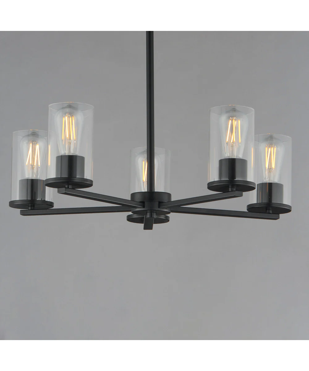 Lateral 5-Light Chandelier Black - Image 3