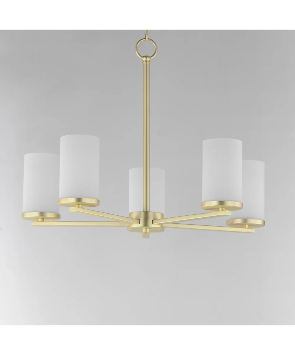 Lateral 5-Light Chandelier Satin Brass - Image 3