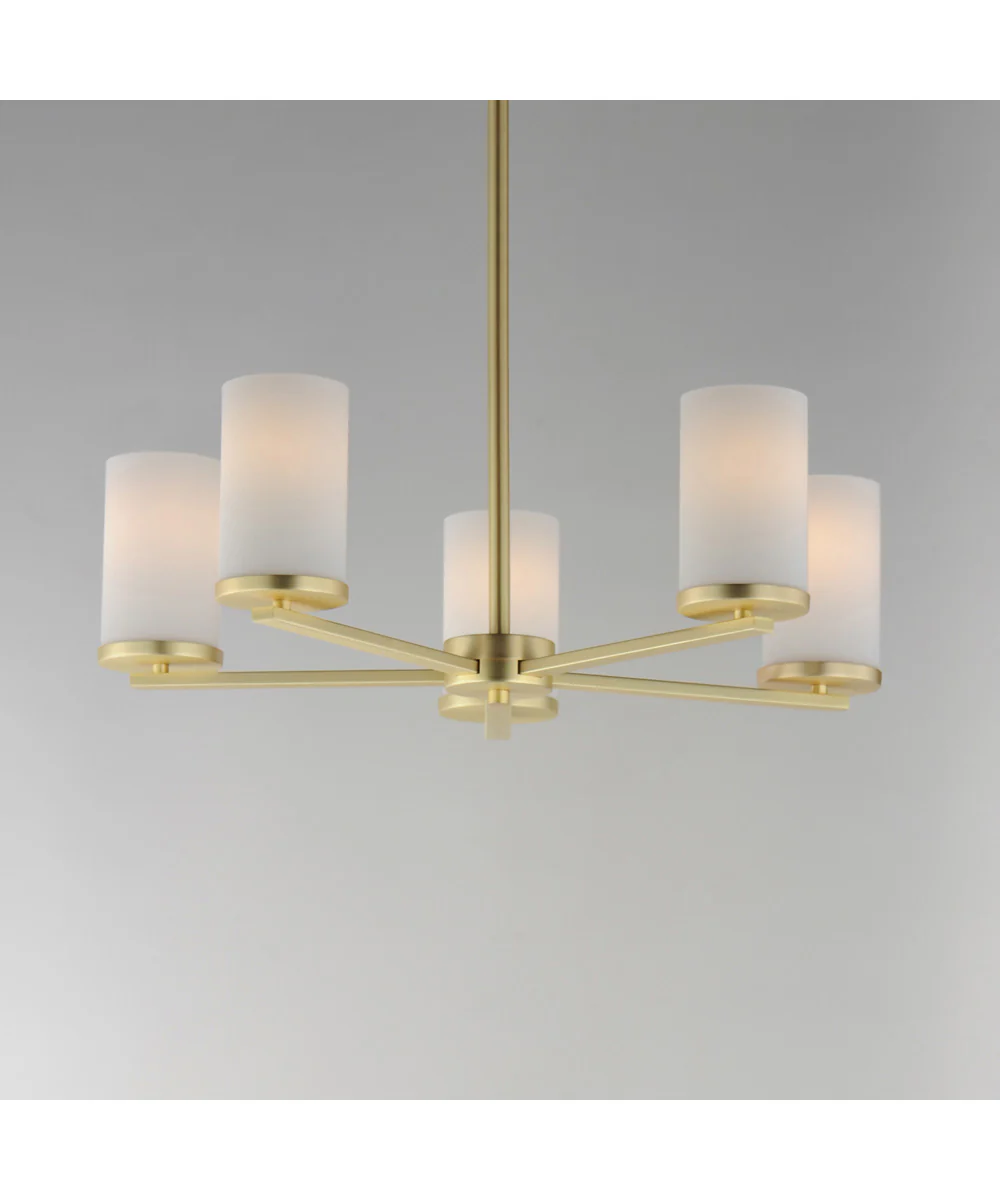 Lateral 5-Light Chandelier Satin Brass - Image 4