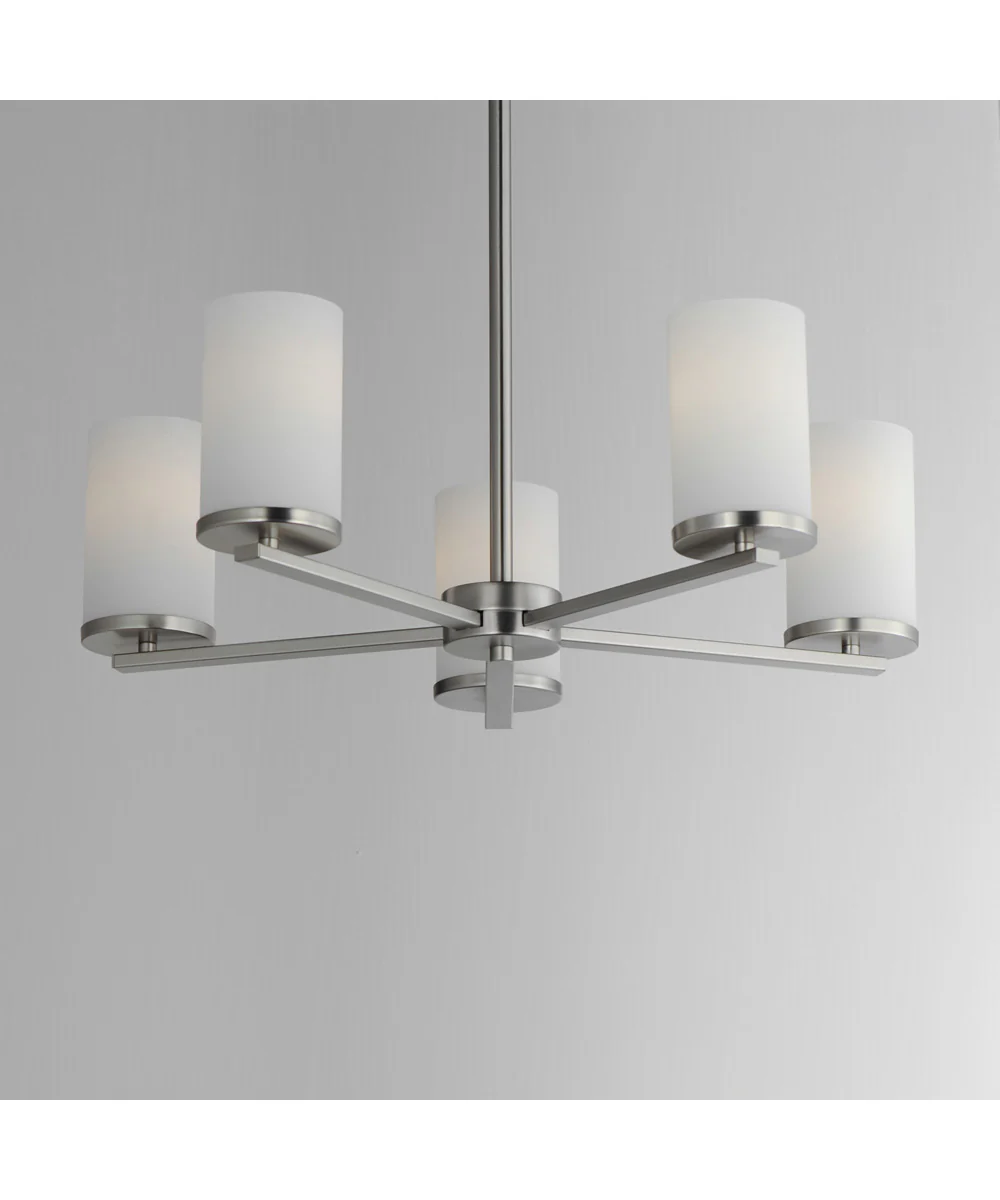 Lateral 5-Light Chandelier Satin Nickel - Image 3