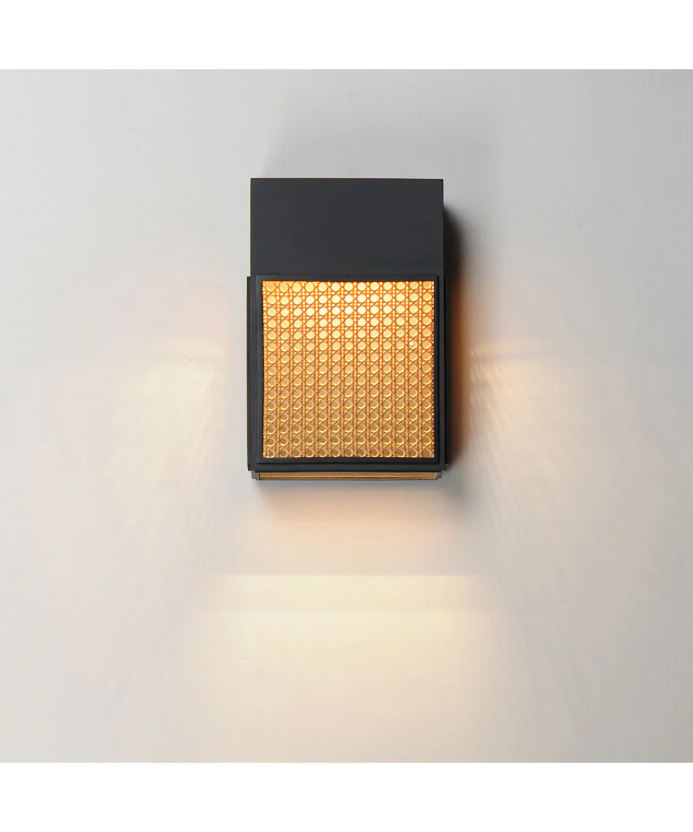 Lattice 12 inch LED Outdoor Sconce Dark Sky Black - Image 3