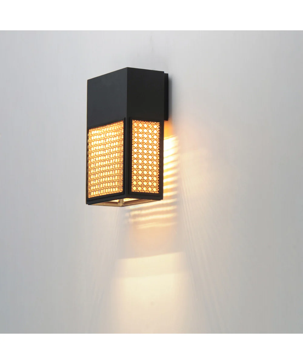 Lattice 12 inch LED Outdoor Sconce Dark Sky Black - Image 4
