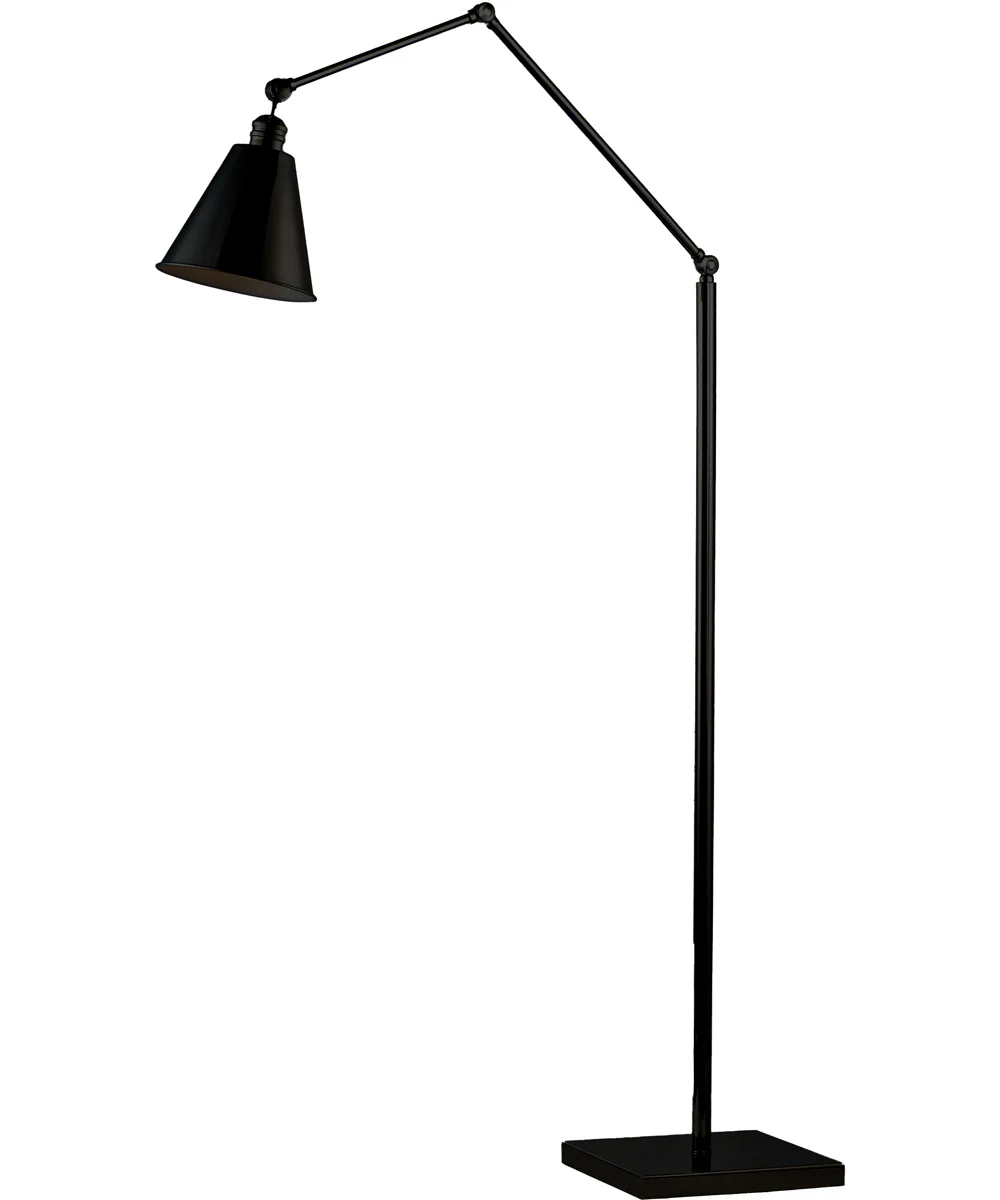 Library 1-Light Floor Lamp Black