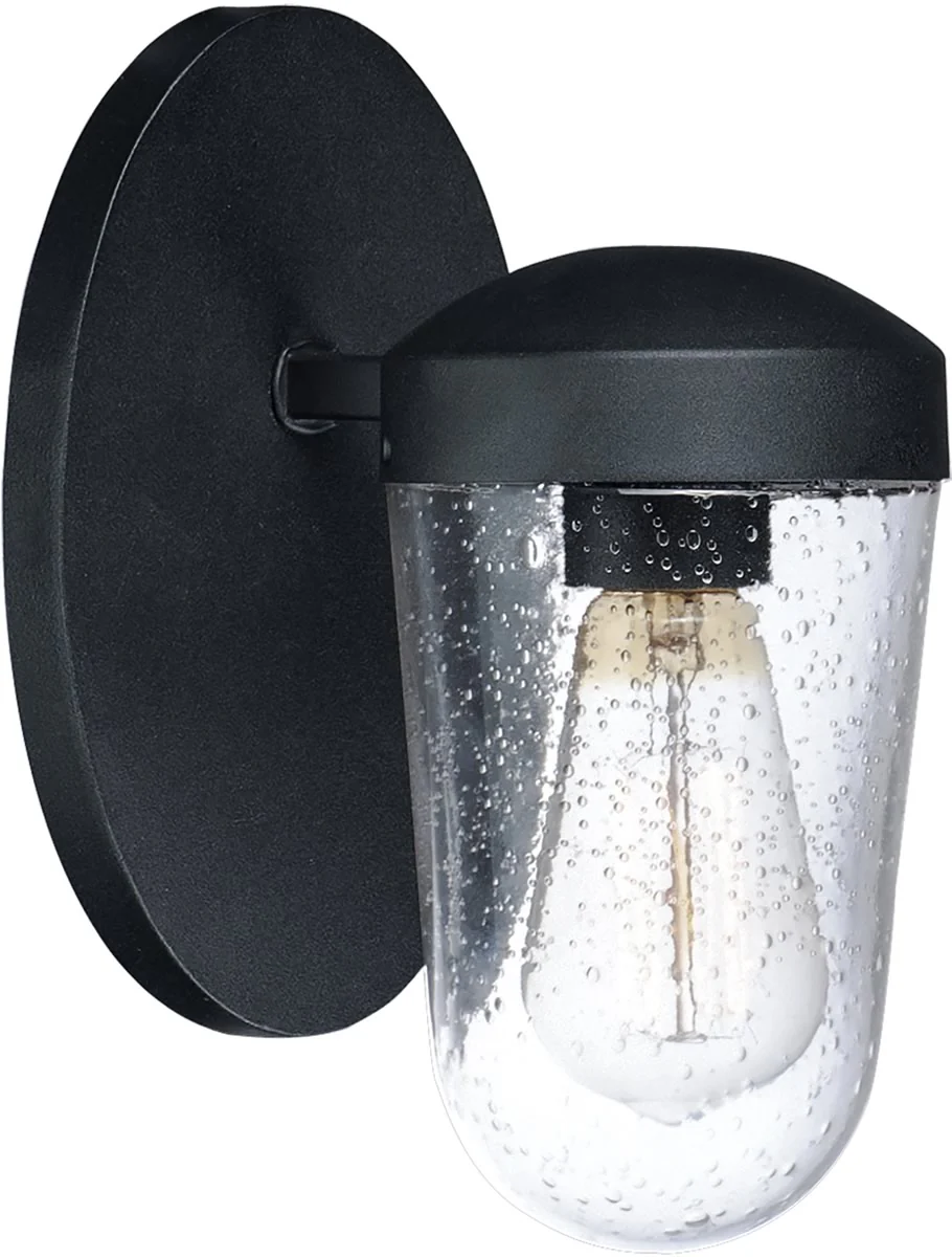 9"H Lido 1-Light Outdoor Wall Sconce Black