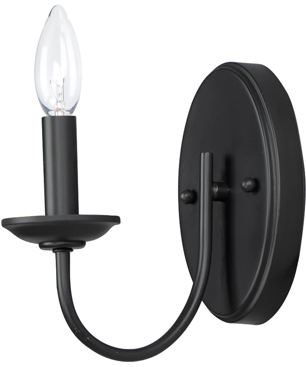 Logan 1-Light Wall Sconce Black