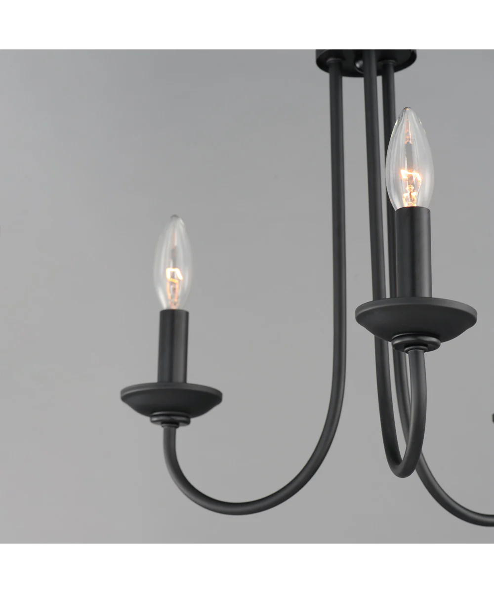 Logan 3-Light Candle Chandelier Black - Image 3