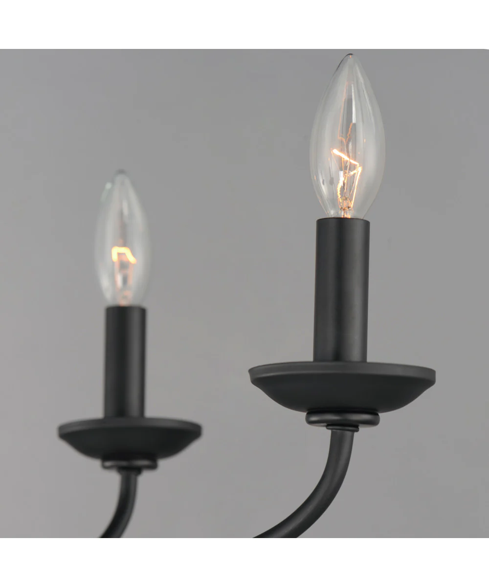 Logan 3-Light Candle Chandelier Black - Image 4