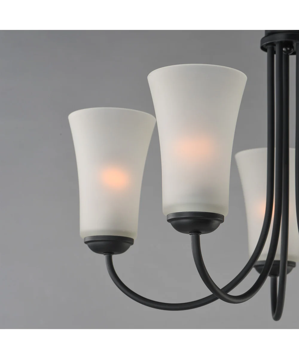 Logan 5-Light Chandelier Black - Image 4