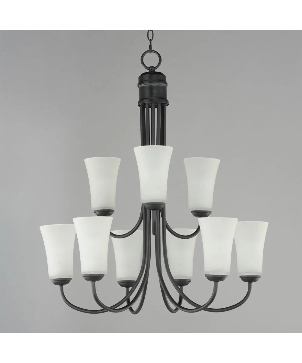 Logan 9-Light Chandelier Black - Image 2