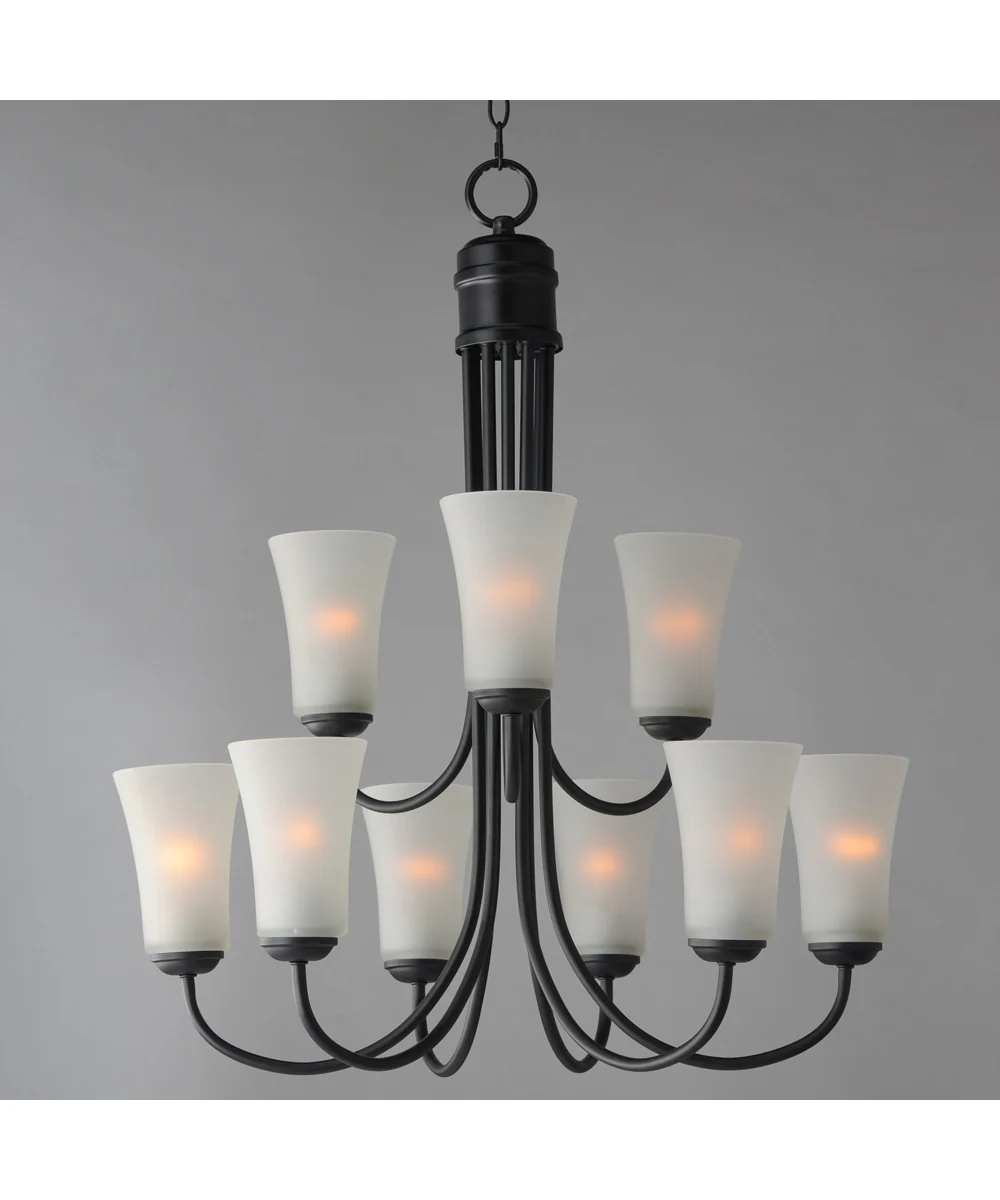 Logan 9-Light Chandelier Black - Image 3