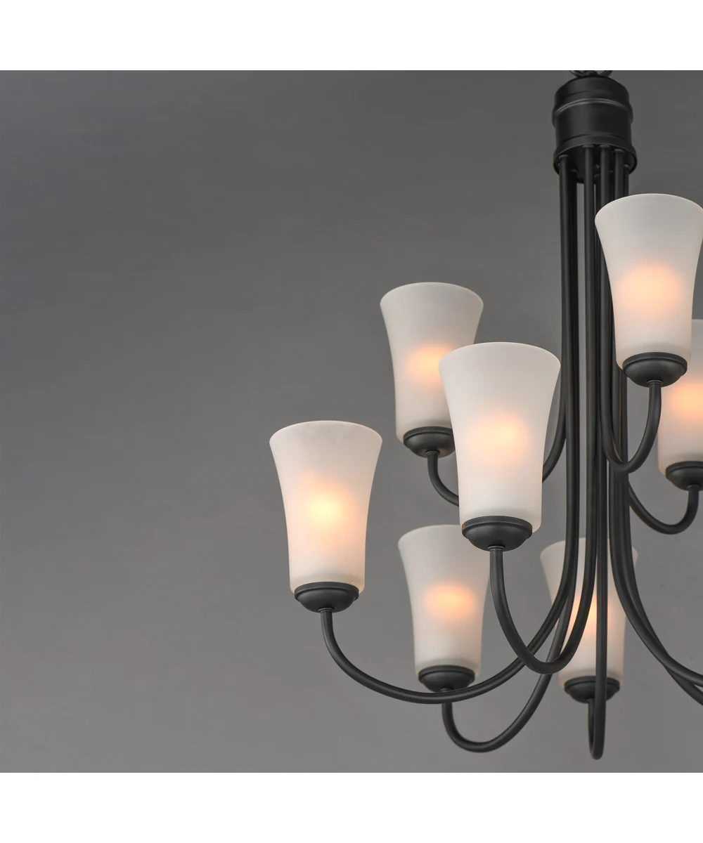 Logan 9-Light Chandelier Black - Image 4