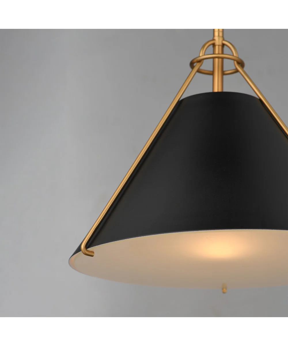 Lucas Single Pendant Black / Natural Aged Brass - Image 6