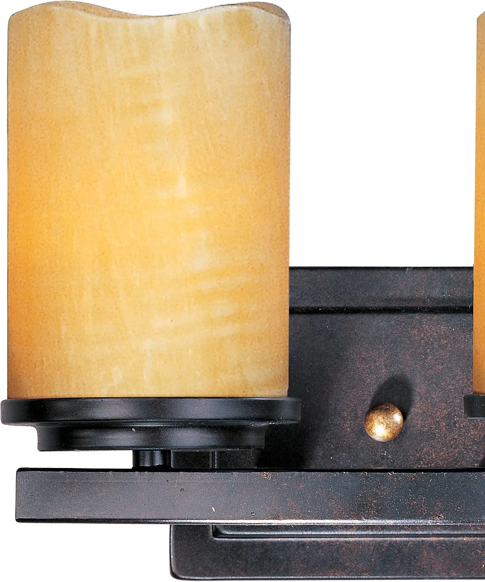 Luminous 11"W 2-Light Bath Vanity Light Fixture Rustic Ebony Finsh by Maxim - Image 3