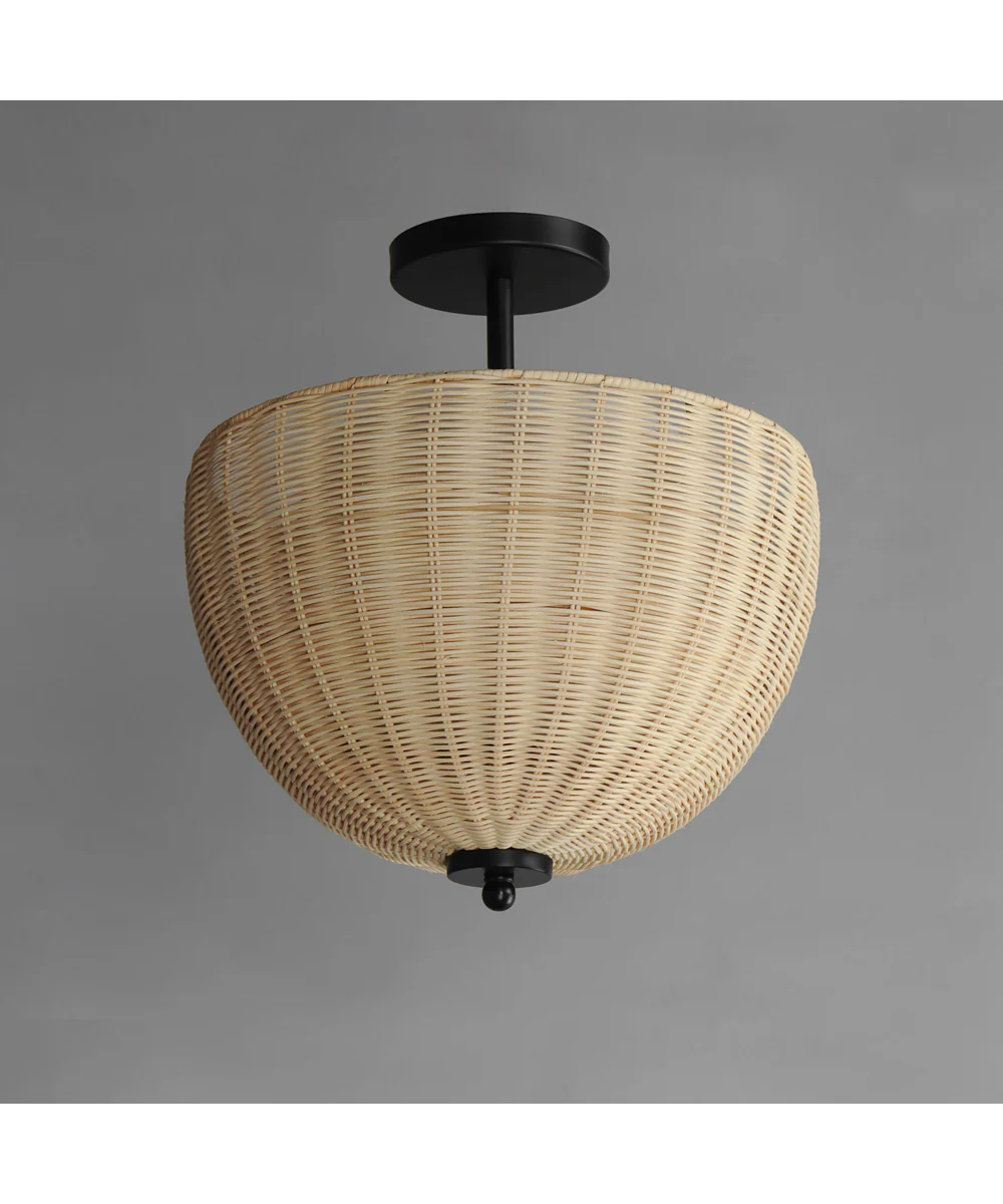 Maldives 2-Light Semi Flush/Pendant Black - Image 4