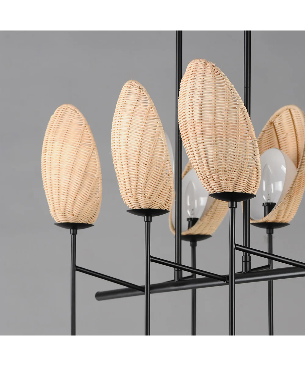 Maldives 6-Light Linear Chandelier Black - Image 5
