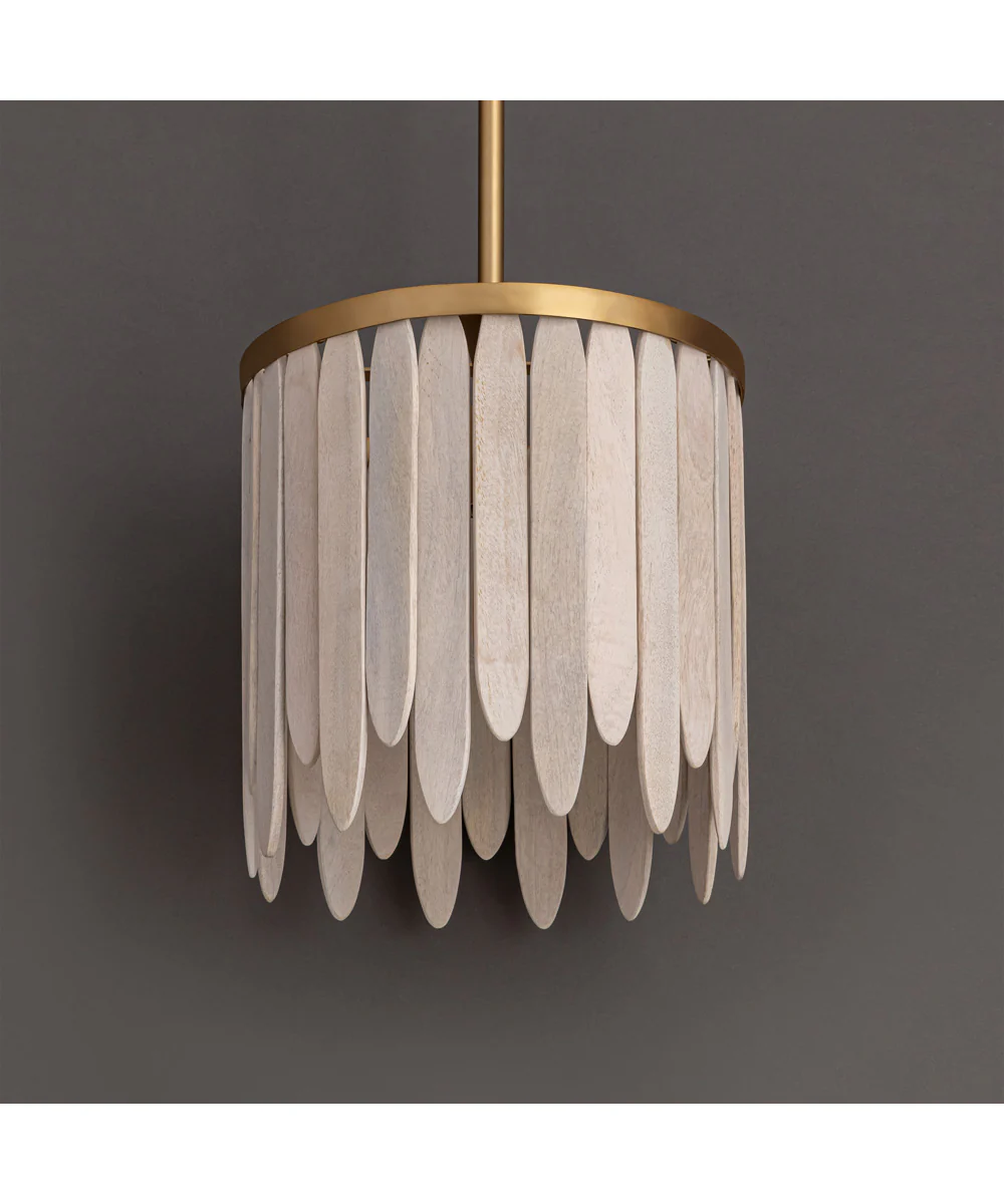 Marimba 12 inch Pendant Weathered White - Image 3