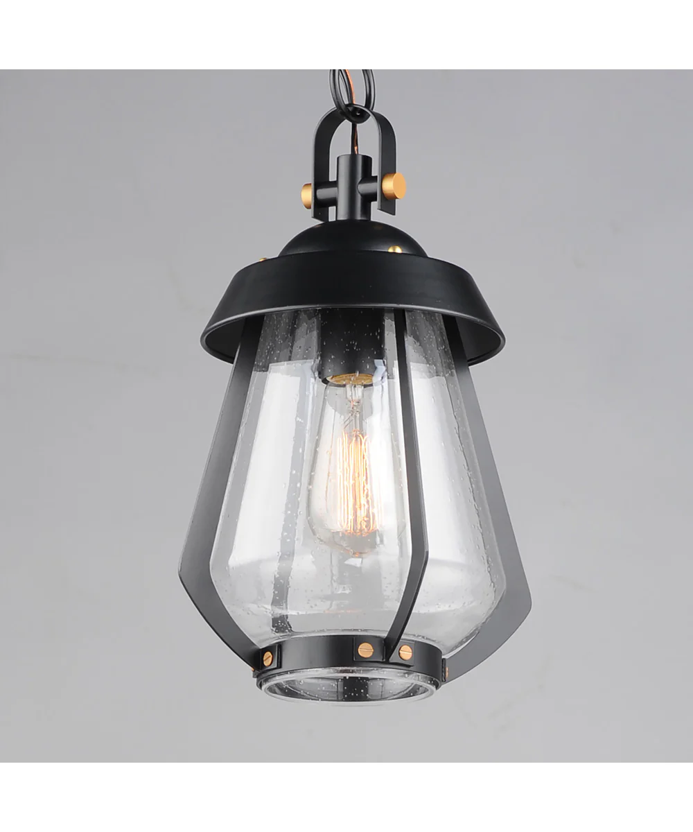 Mariner Medium Outdoor Pendant Black / Antique Brass - Image 3