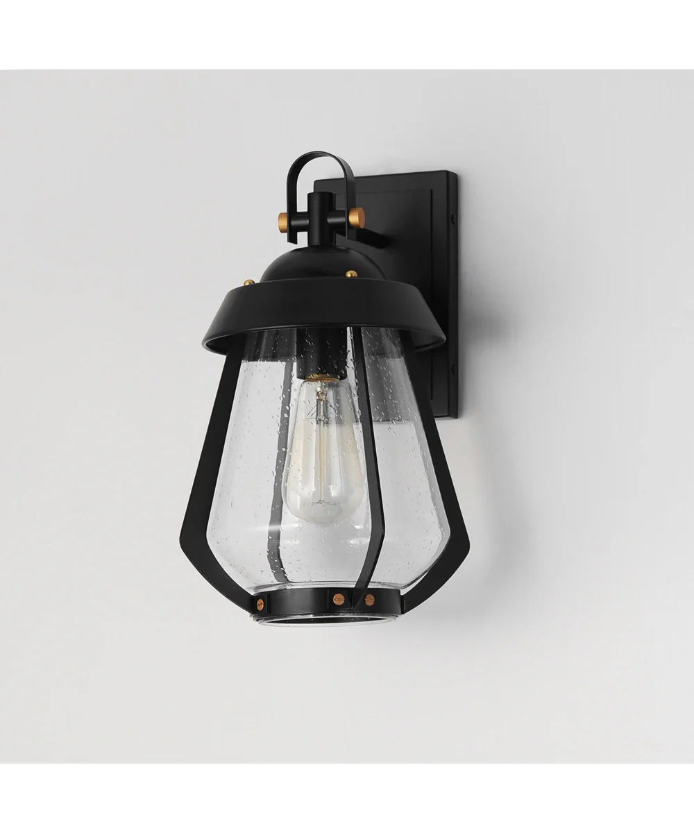 Mariner Medium Outdoor Sconce Black / Antique Brass - Image 4