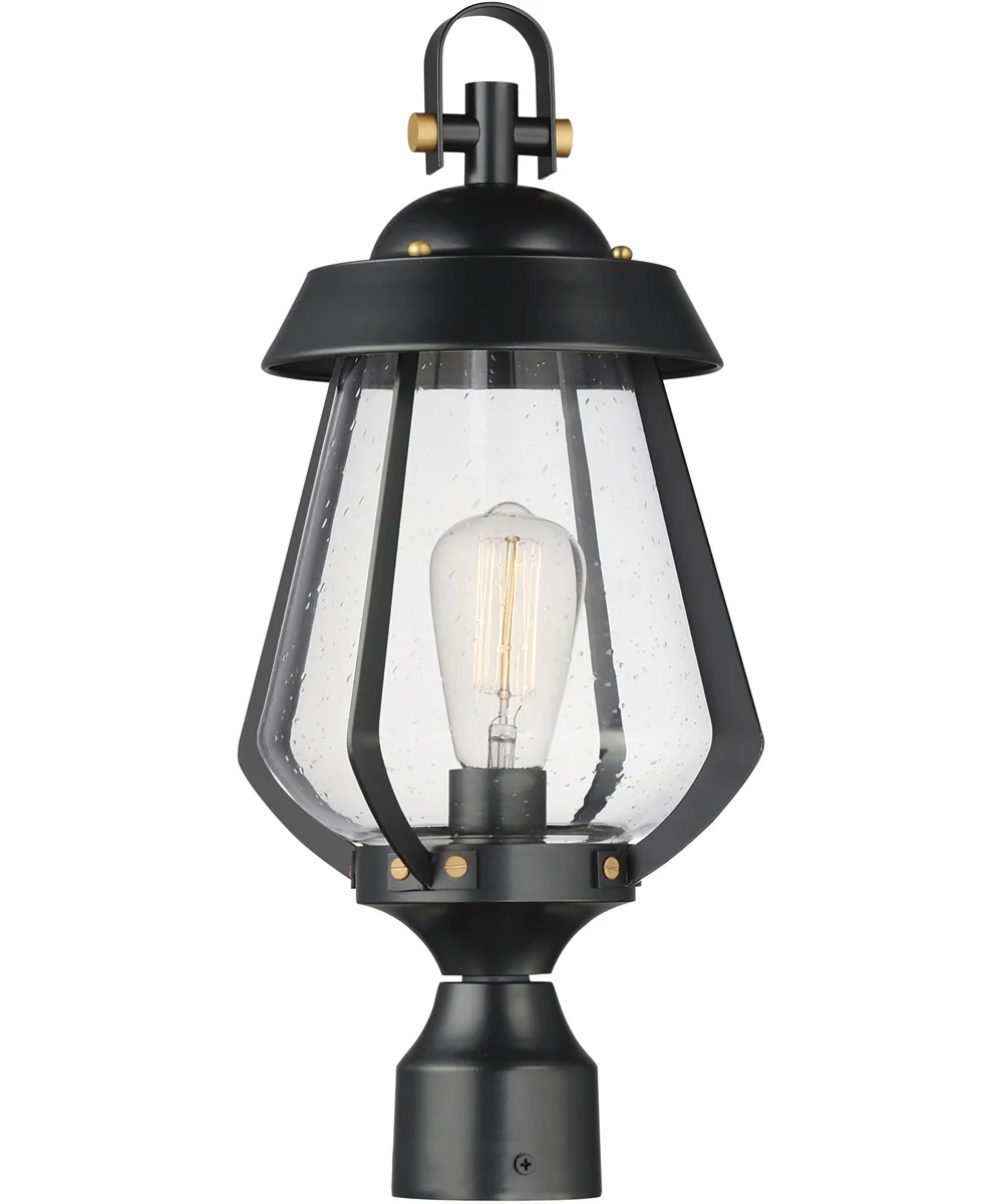 Mariner Outdoor Pier/Post Mount Black / Antique Brass
