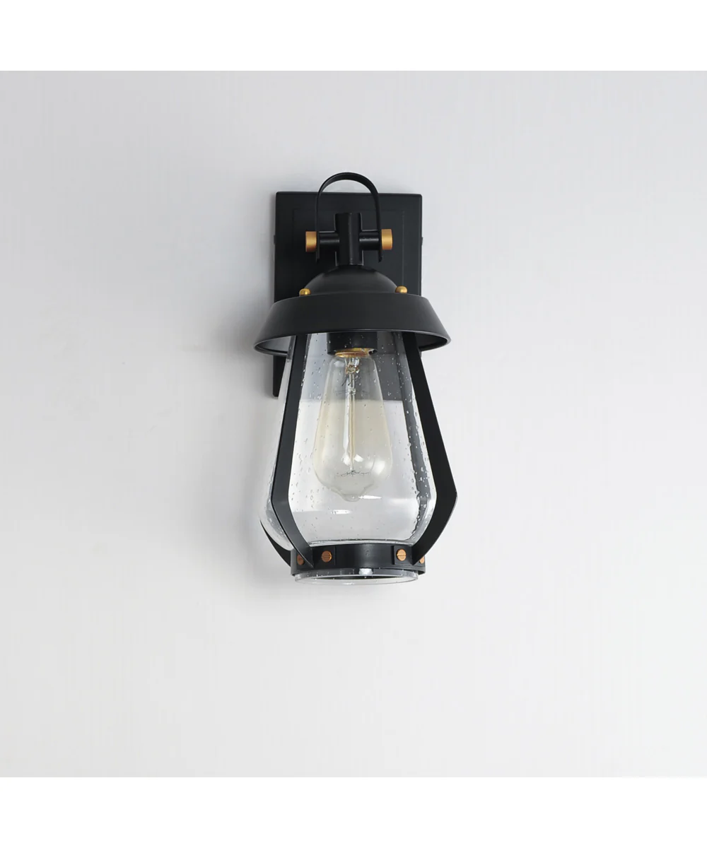 Mariner Small Outdoor Sconce Black / Antique Brass - Image 2