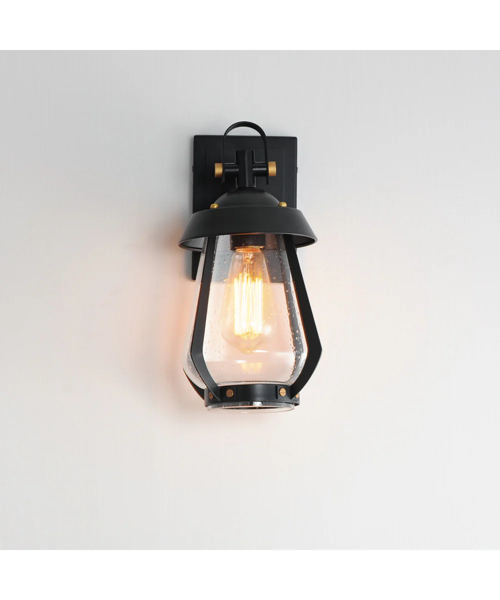 Mariner Small Outdoor Sconce Black / Antique Brass - Image 3