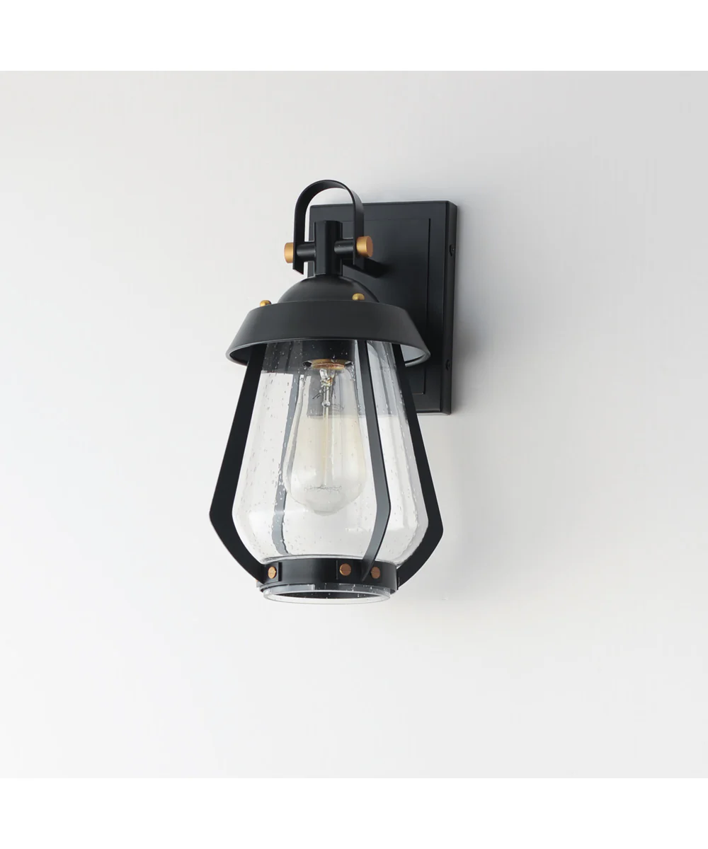 Mariner Small Outdoor Sconce Black / Antique Brass - Image 4