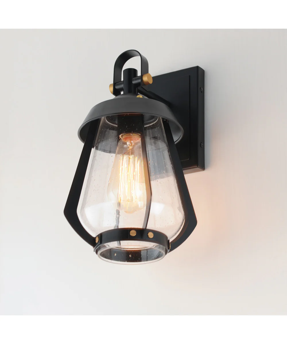 Mariner Small Outdoor Sconce Black / Antique Brass - Image 5