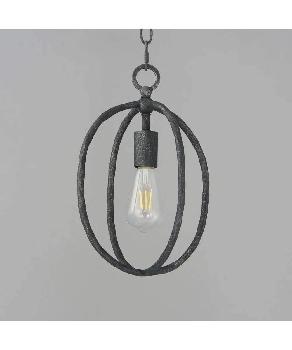 Martel 1-Light Mini Pendant Blacksmith - Image 3