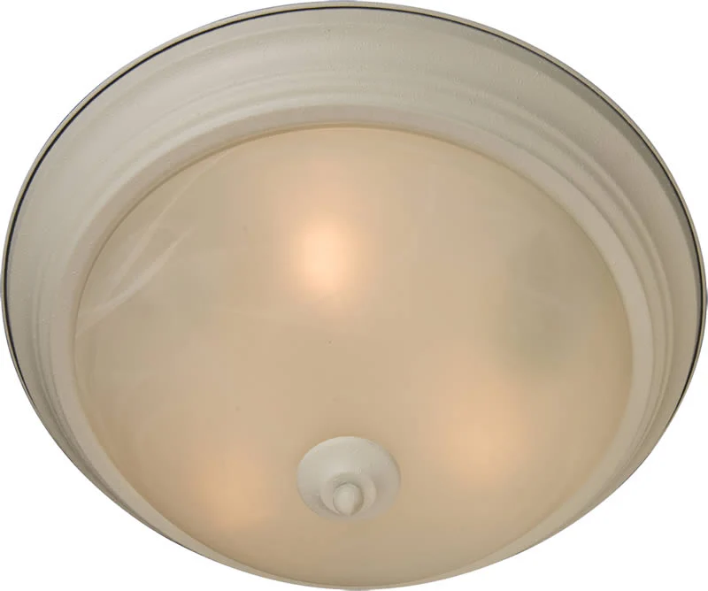 16"w Maxim 3-Light Flush Mount Textured White