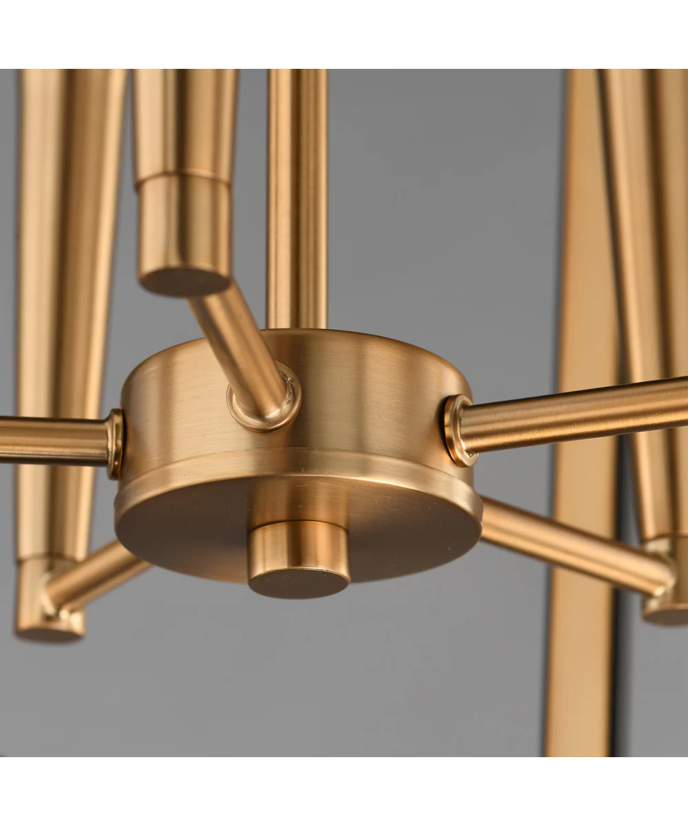Melrose 5-Light Pendant Black / Natural Aged Brass - Image 4