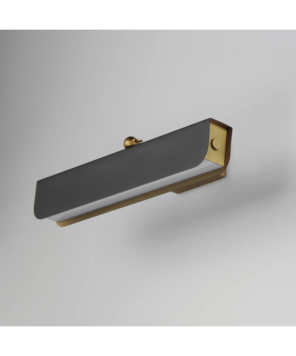 Miles 18 inch Articulating LED Wall Sconce Black / Natural Aged Brass - Image 3