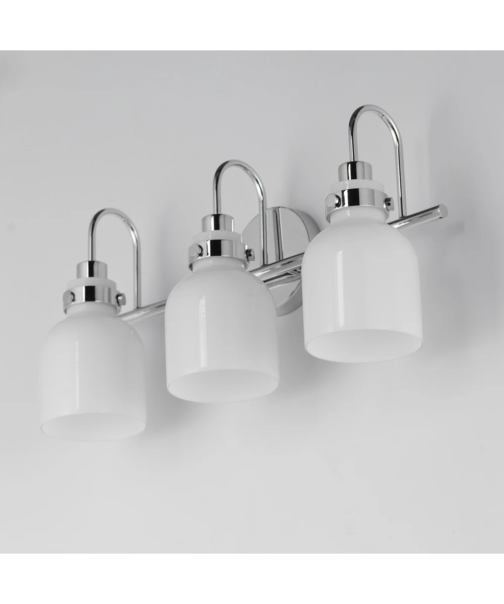 Milk 3-Light Bath Vanity Polished Chrome - Image 4