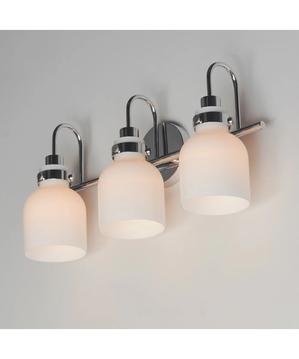 Milk 3-Light Bath Vanity Polished Chrome - Image 5