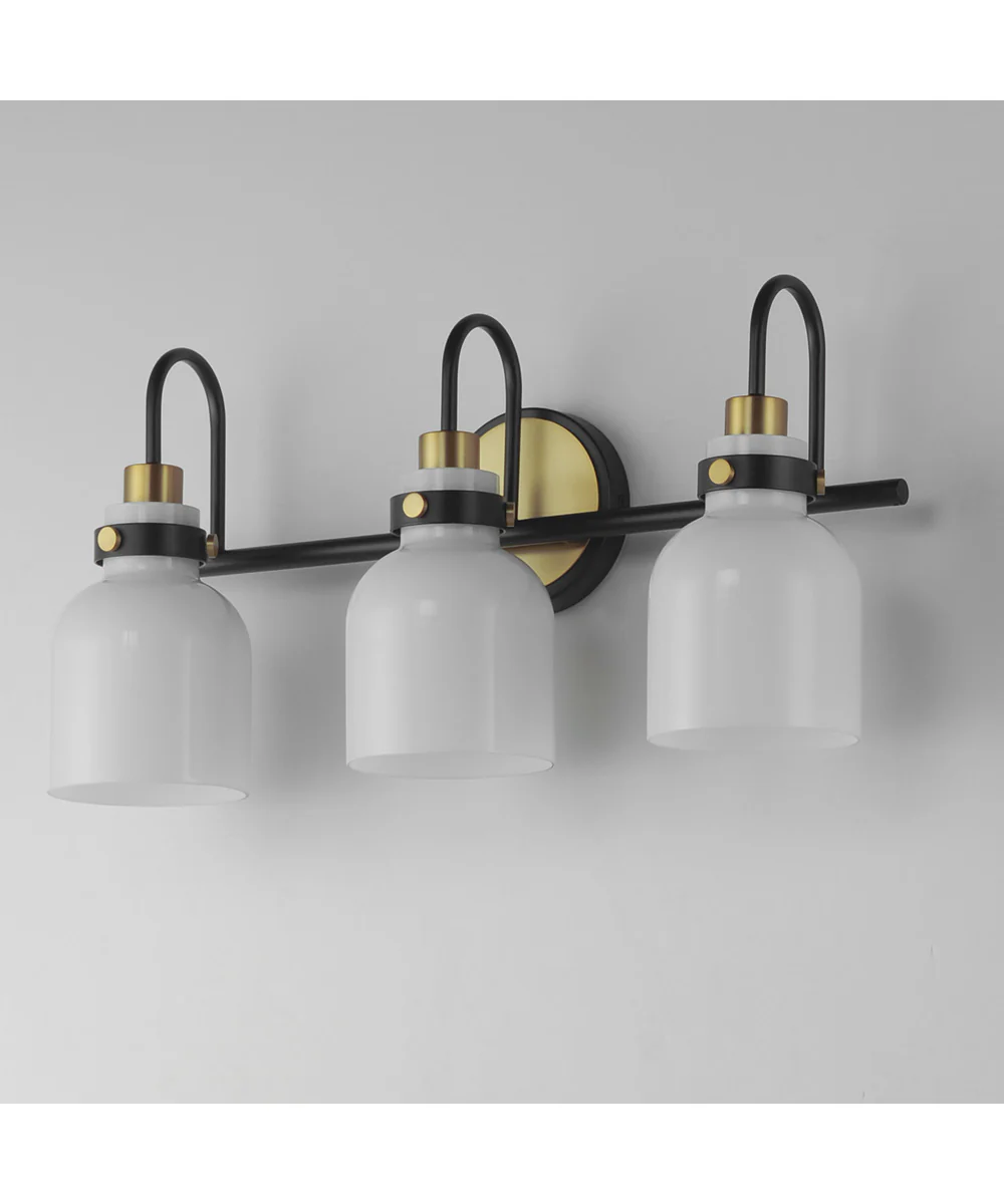 Milk 3-Light Bath Vanity Satin Brass - Image 4