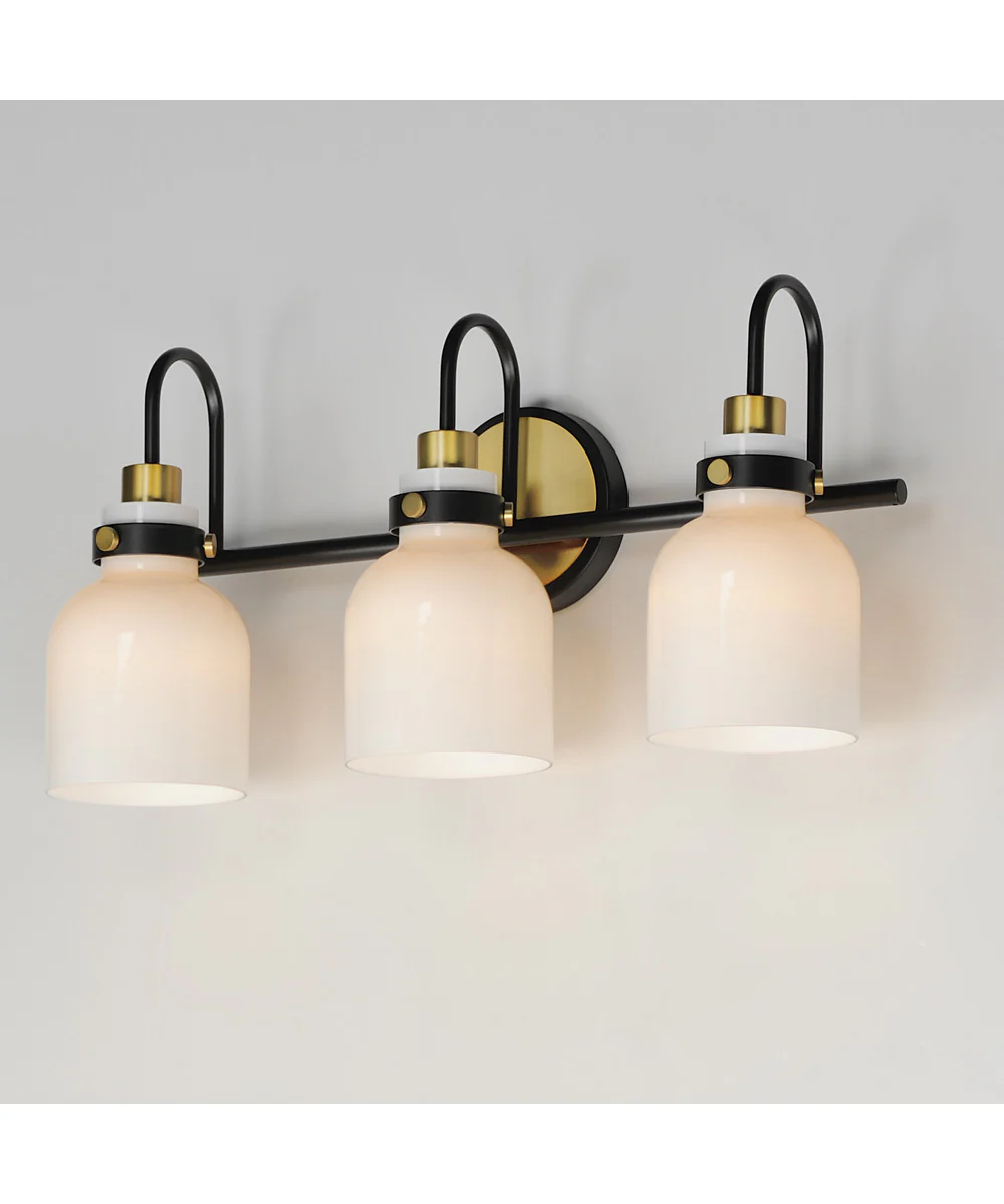 Milk 3-Light Bath Vanity Satin Brass - Image 5