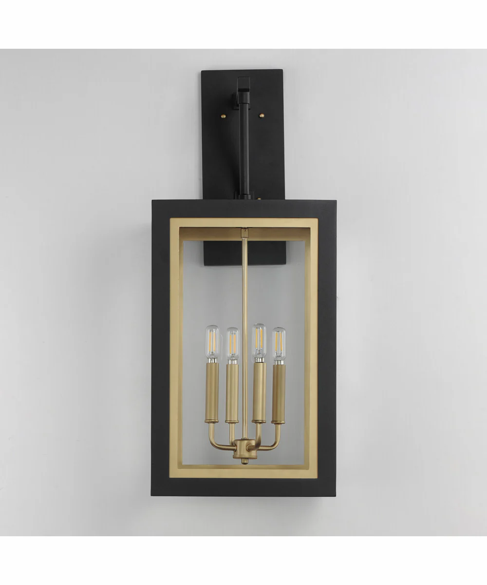 Neoclass 4-Light Outdoor Wall Sconce Black / Gold - Image 2