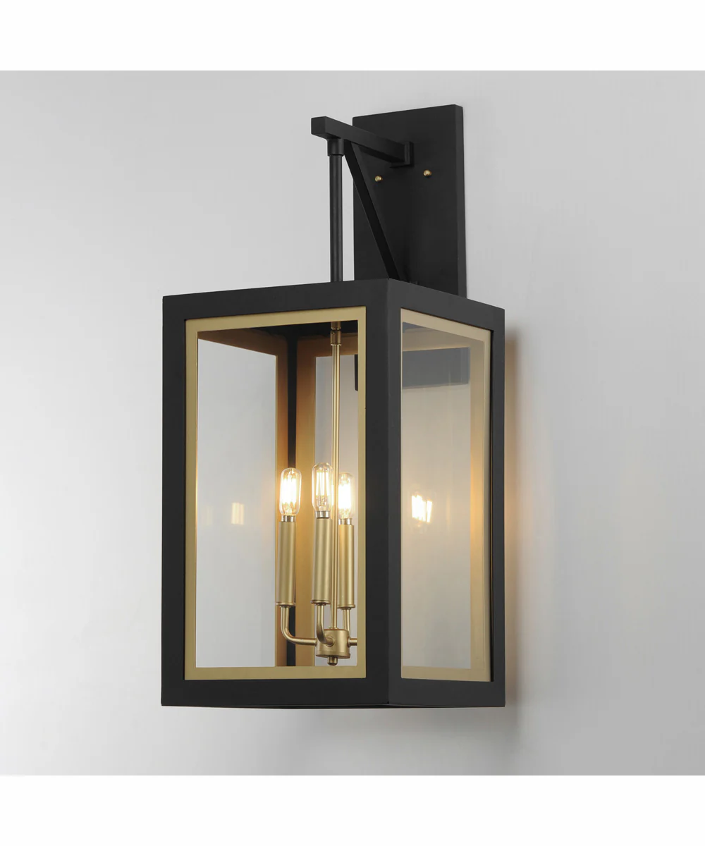 Neoclass 4-Light Outdoor Wall Sconce Black / Gold - Image 4