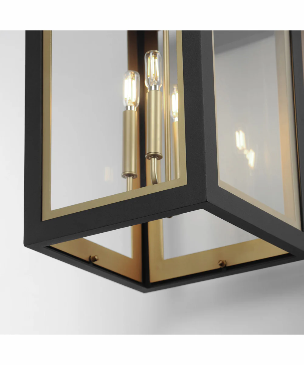 Neoclass 4-Light Outdoor Wall Sconce Black / Gold - Image 5