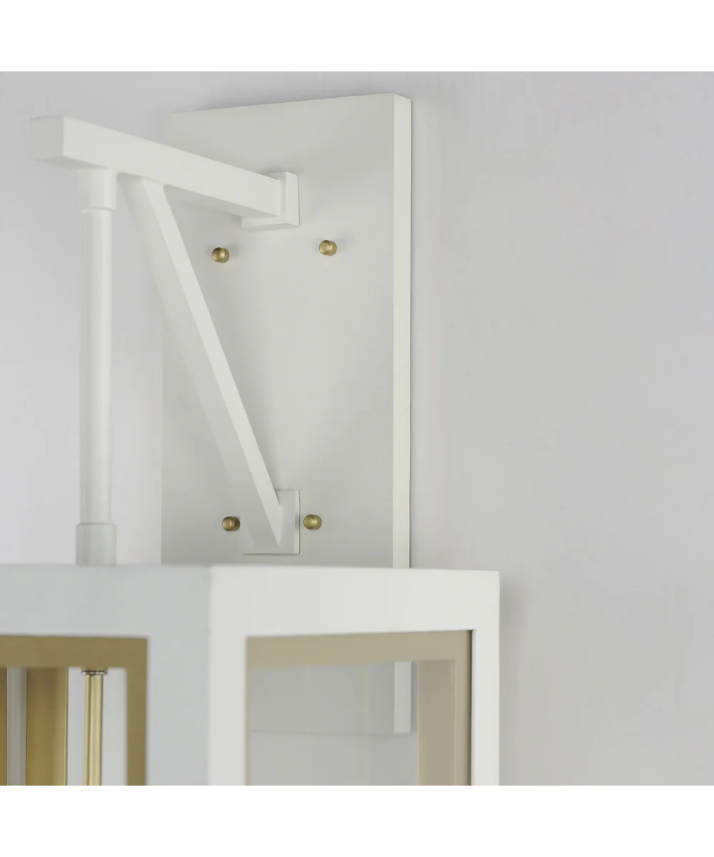 Neoclass 4-Light Outdoor Wall Sconce White/Gold - Image 5