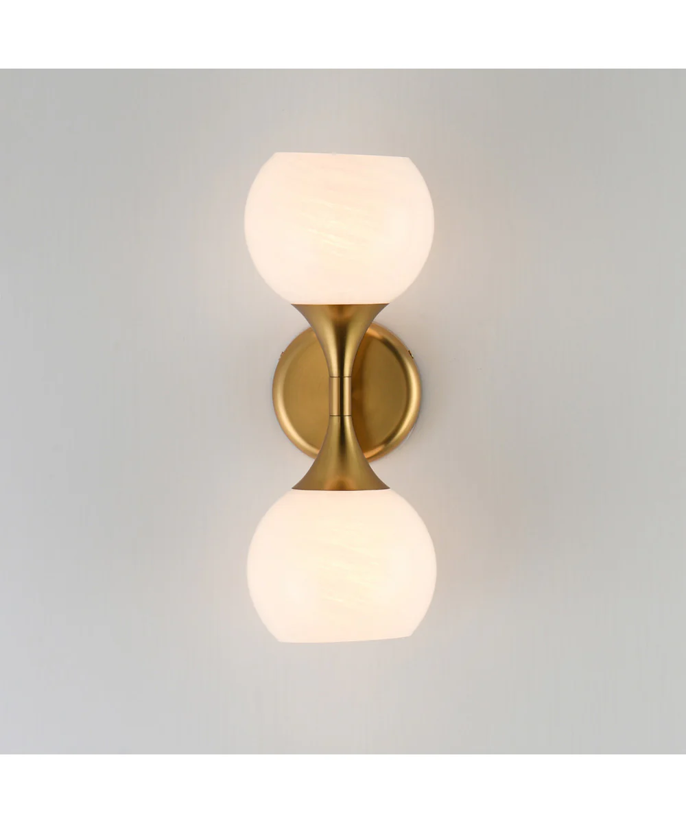 Neve 2-Light Wall Sconce Natural Aged Brass - Image 3