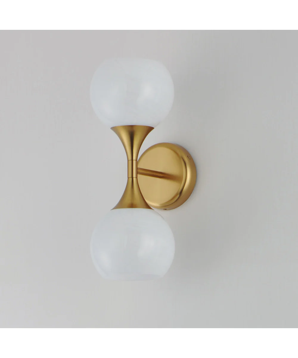 Neve 2-Light Wall Sconce Natural Aged Brass - Image 4