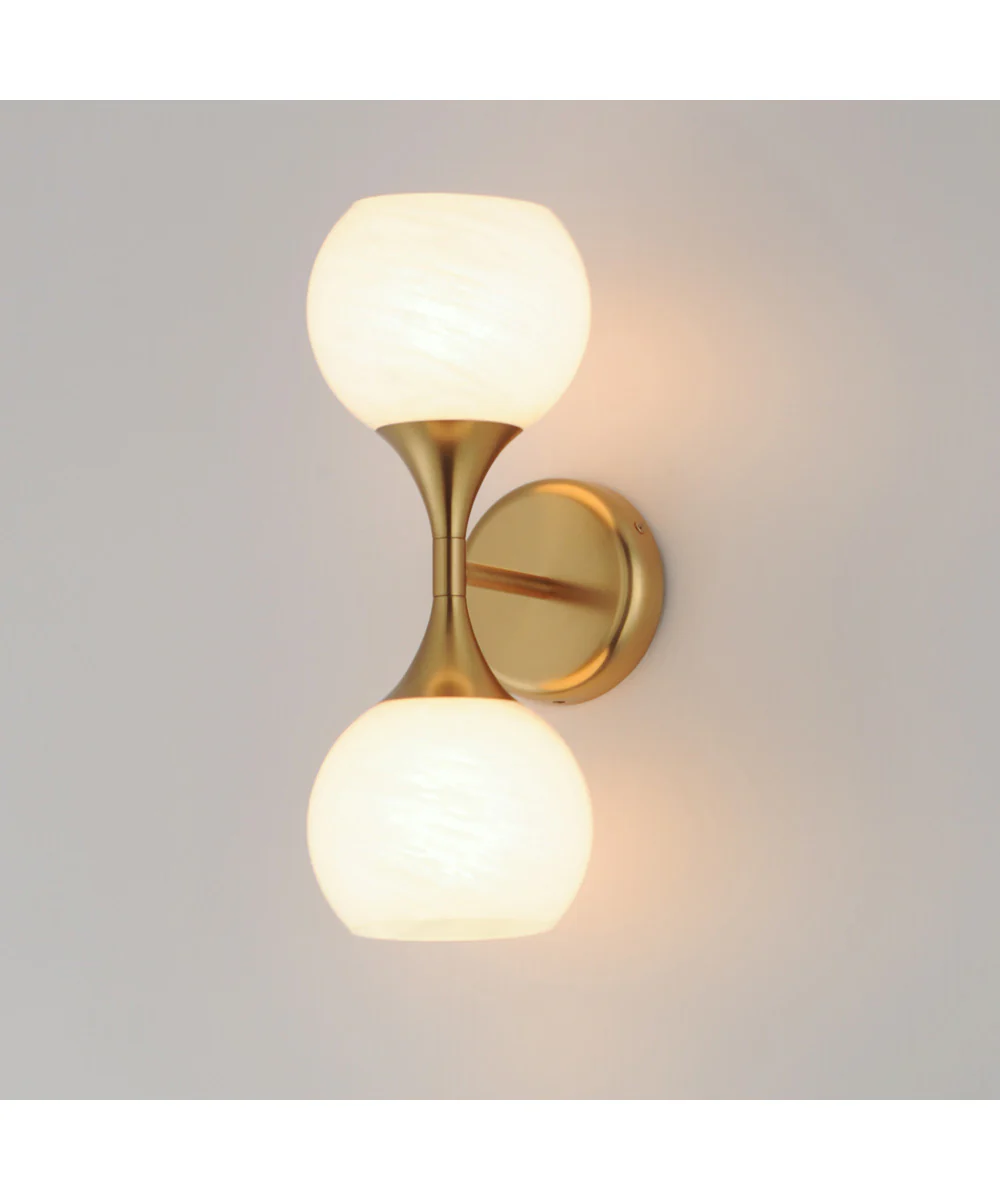 Neve 2-Light Wall Sconce Natural Aged Brass - Image 5
