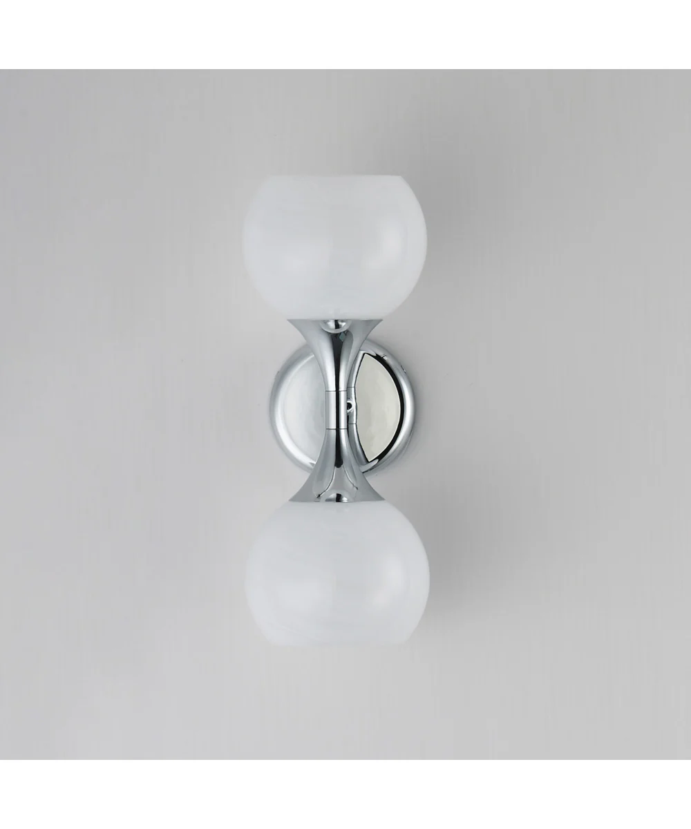 Neve 2-Light Wall Sconce Polished Chrome - Image 2