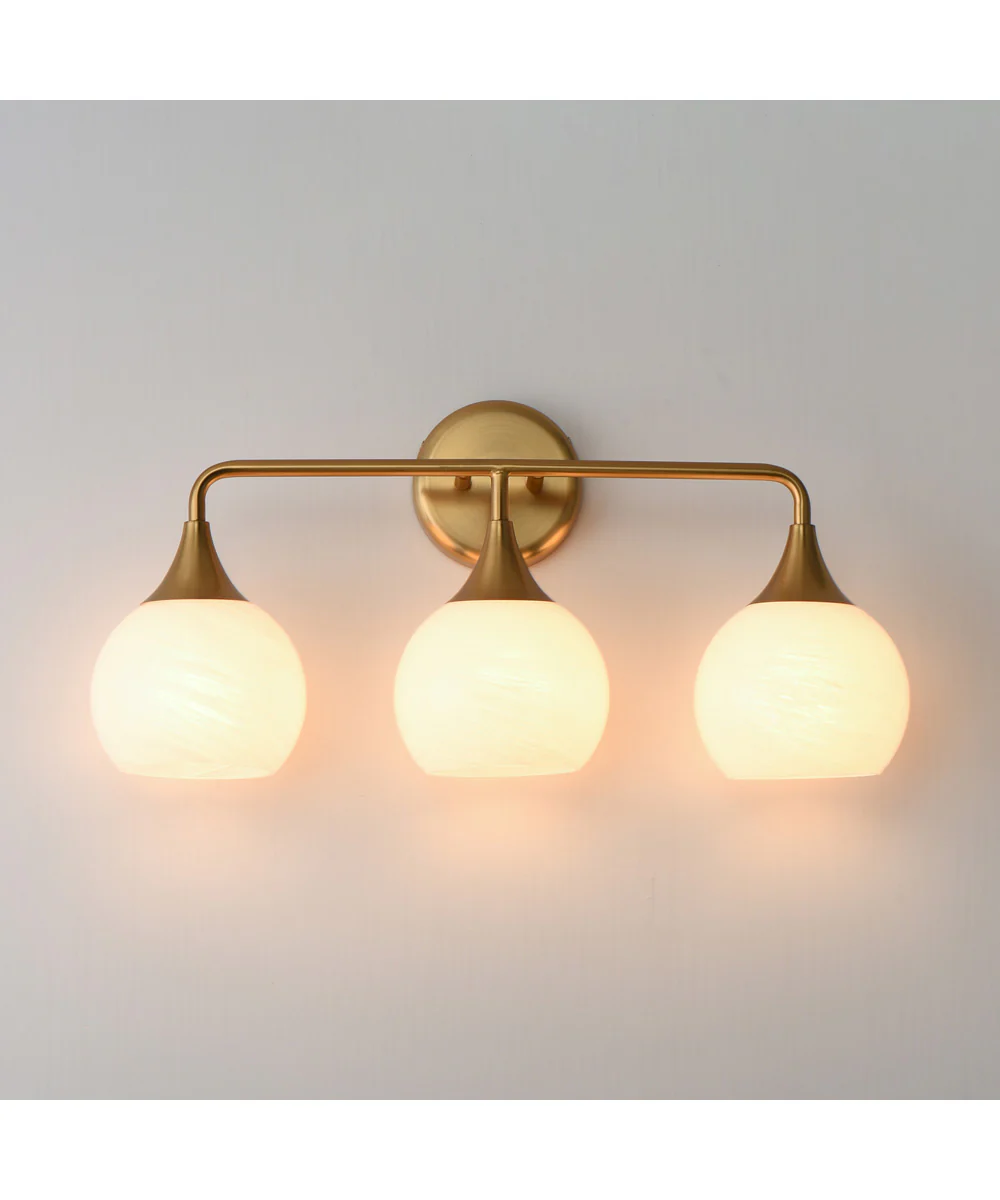 Neve 3-Light Bath Vanity Natural Aged Brass - Image 3