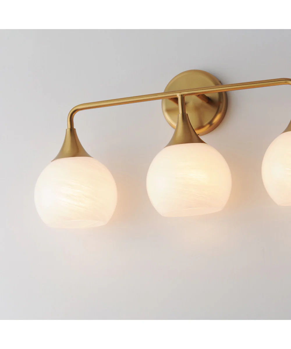 Neve 3-Light Bath Vanity Natural Aged Brass - Image 6